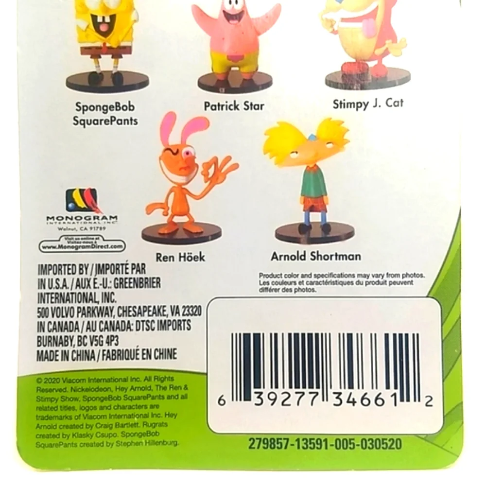 SpongeBob Nickelodeon Figurine on Factory Retail Card